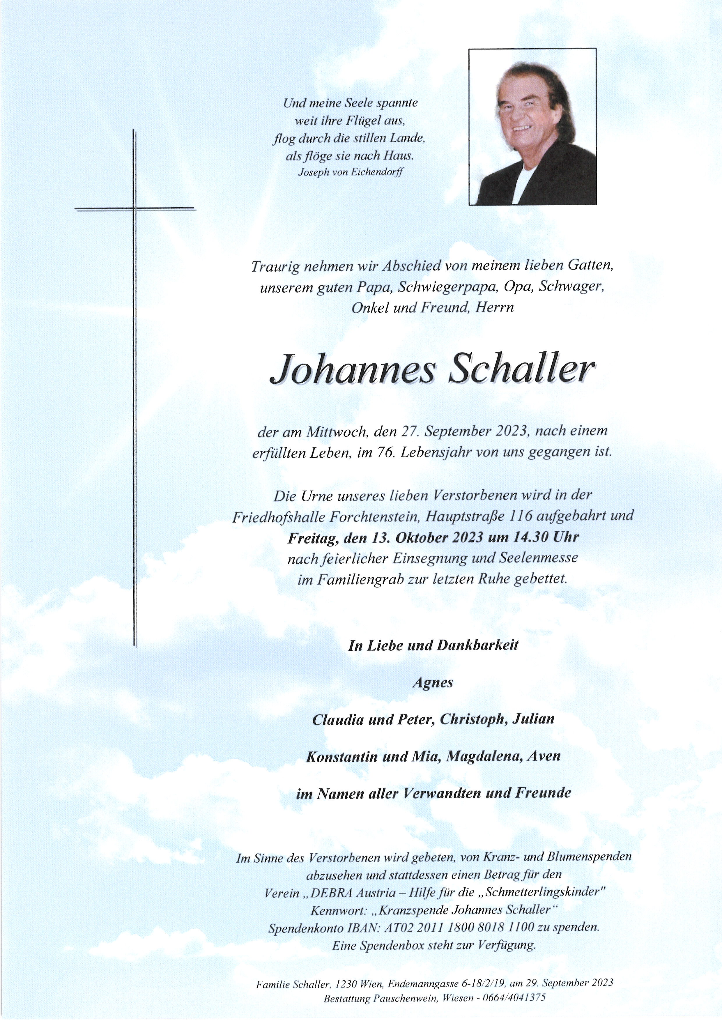 Bestattung Pauschenwein | Johannes Schaller